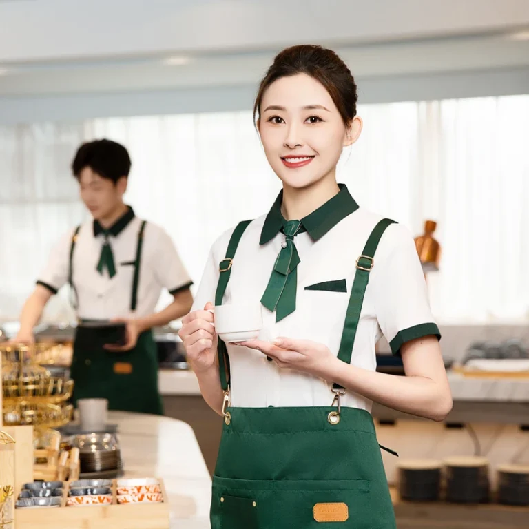 CHINEE-Custom-Embroidered-Cafe-Bar-Unisex-Restaurant-Custom-Logo-Uniform-for-Hotel-Polo-Shirt-Waiter-Uniform