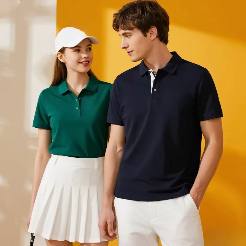 CHINEE-Custom-Golf-Polo-Shirt-Large-Size-Embroidery-Logo-Moisture-Wicking-Couple-Poloshirts-Women-Golf-Skirts-Set-Men-Golf-Button-Polo-1