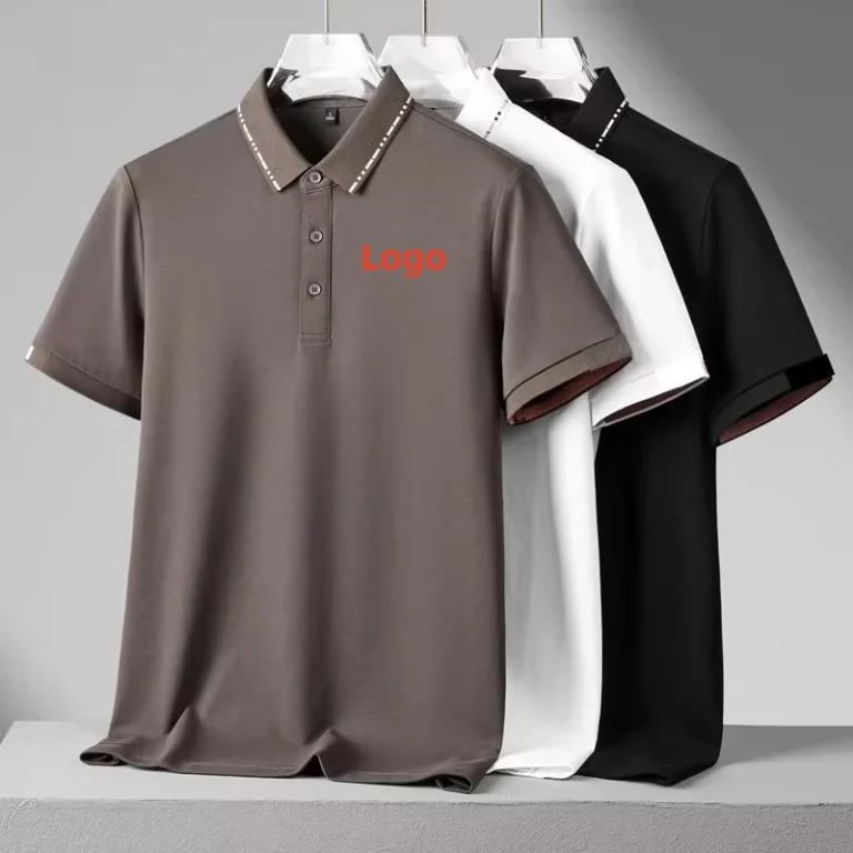 CHINEE-Custom-Logo-High-Quality-Men-Casual-Customize-Short-Sleeve-Business-Polo-Tee-Collared-Top-With-Button-Placket-Golf-Polo-Shirts
