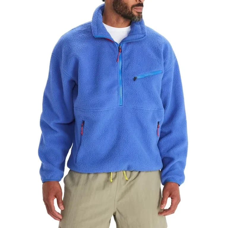 CHINEE-Custom-Logo-Mens-Recycled-Polar-Fleece-Jacket-for-Winter-Autumn-Soft-Sherpa-Fleece-Pullover-Jackets-Half-zip-Opening