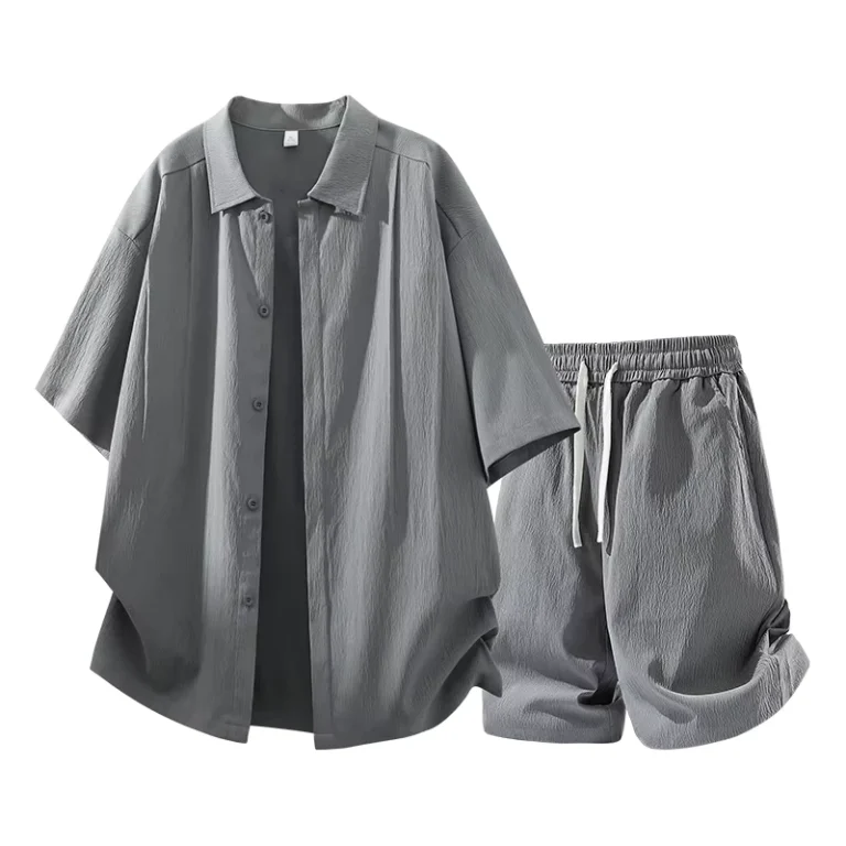 CHINEE-Custom-Logo-OEM-Short-Sleeve-Shirt-Set-Mens-2-Piece-Summer-Casual-Square-Collar-Open-Front-Shirt-Mens-Short-Sleeve-Shirt-Set-5