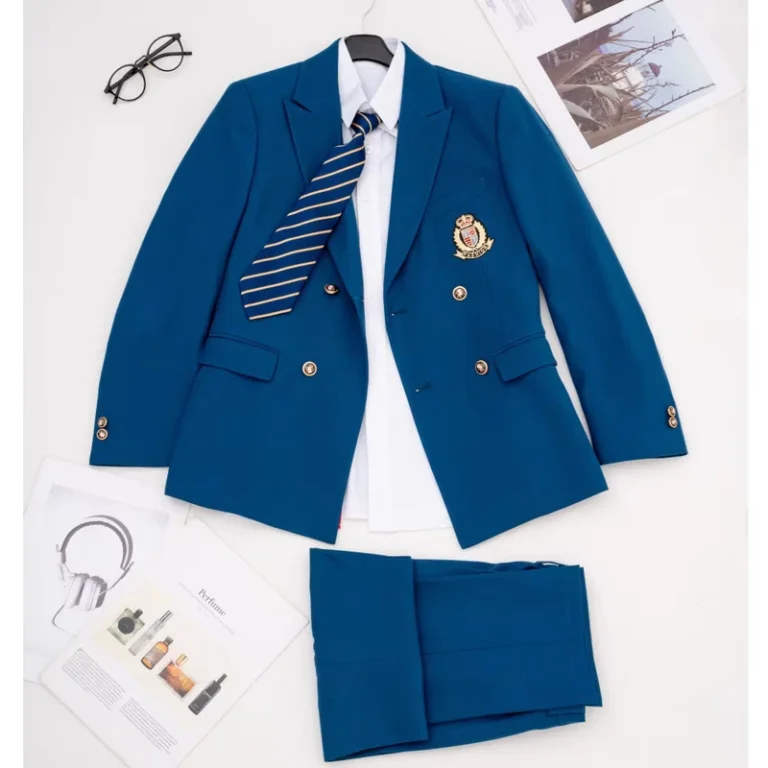 CHINEE-Custom-Logo-Primary-Kindergarten-School-Uniform-Designs-Blazer-Skirt-Boys-Girls-Polyester-Rayon-Woven-for-Children