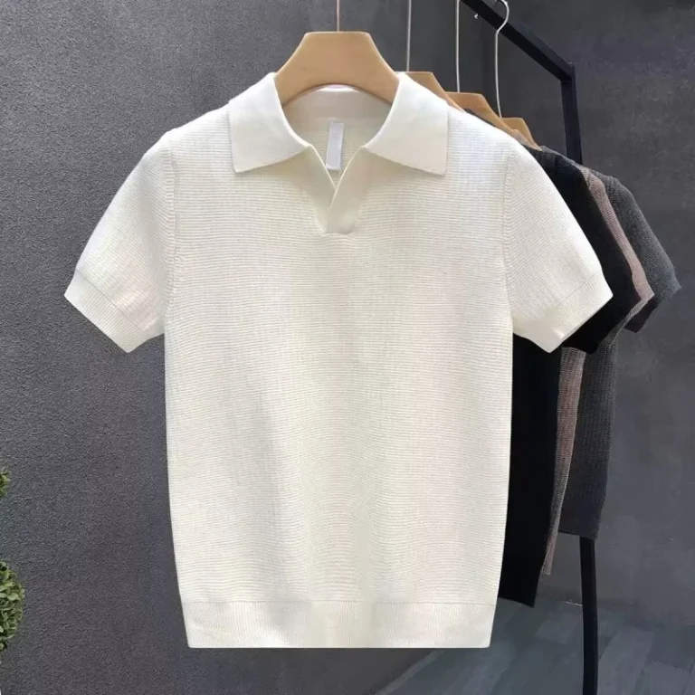 CHINEE-Custom-Logo-Private-Label-Summer-Cotton-Golf-Knitted-T-shirt-Jacquard-Solid-Men-Sweater-Polo-Oversized-Short-Sleeve-Pullover