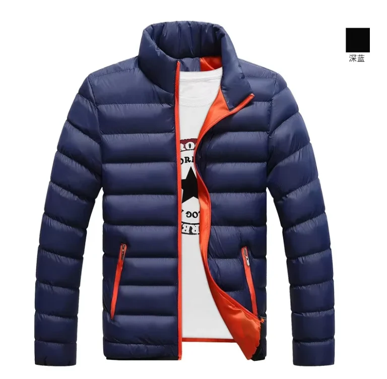 CHINEE-Custom-Logo-Slim-Short-Zipper-Winter-Warm-Mens-Waterproof-Windproof-Down-Coats-Quilted-Cotton-Jackets-1