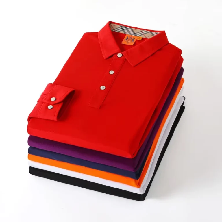CHINEE-Custom-Logo-Summer-Mens-Long-sleeved-T-shirt-Business-Casual-Top-Polo-Shirt-1