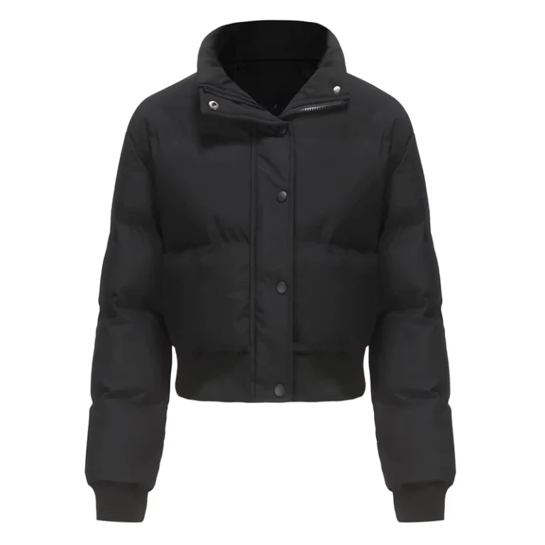 CHINEE-Custom-Logo-Womens-Padded-Bomber-Winter-Jacket-Nylon-Windproof-Breathable-Quilted-Stand-Collar-Short-Cropped-Bulk