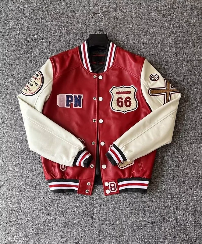 CHINEE-Custom-Mens-Fashion-Brand-Mens-Bomber-Jacket-Boys-Baseball-Uniform-Outer-PU-Leather-Coat-Hip-Hop-Style-Loose-Short-ODM-Supply-1