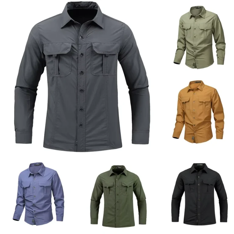 CHINEE-Custom-Mens-Workwear-Nylon-Quick-drying-and-Breathable-Fabric-Casual-Mens-Long-sleeved-Button-Shirts-1