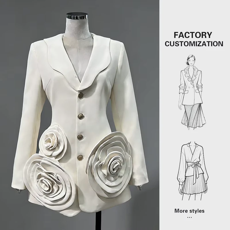 CHINEE-Custom-New-Spring-Women-Blazer-V-Neck-3D-Flower-Three-dimensional-Handmade-Flower-High-end-Suit-Jacket-Over-the-Buttocks-1