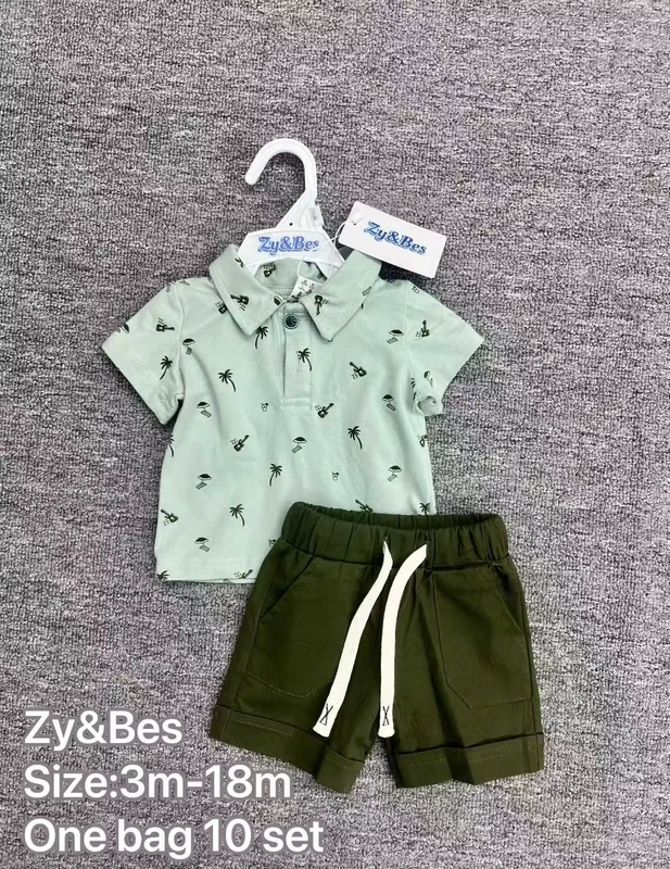 CHINEE-Custom-Organic-Cotton-Comfortable-Baby-Boy-Suit-Short-Sleeve-Printed-Polo-Casual-Shorts