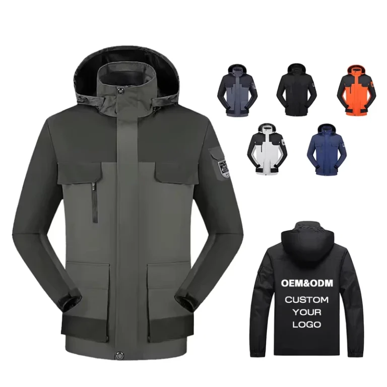 CHINEE-Custom-Outdoor-Leisure-Sports-Jacket-Hooded-Mountaineering-Waterproof-Rainproof-Winter-3-Layers-Softshell-Jacket-logo-for-Men