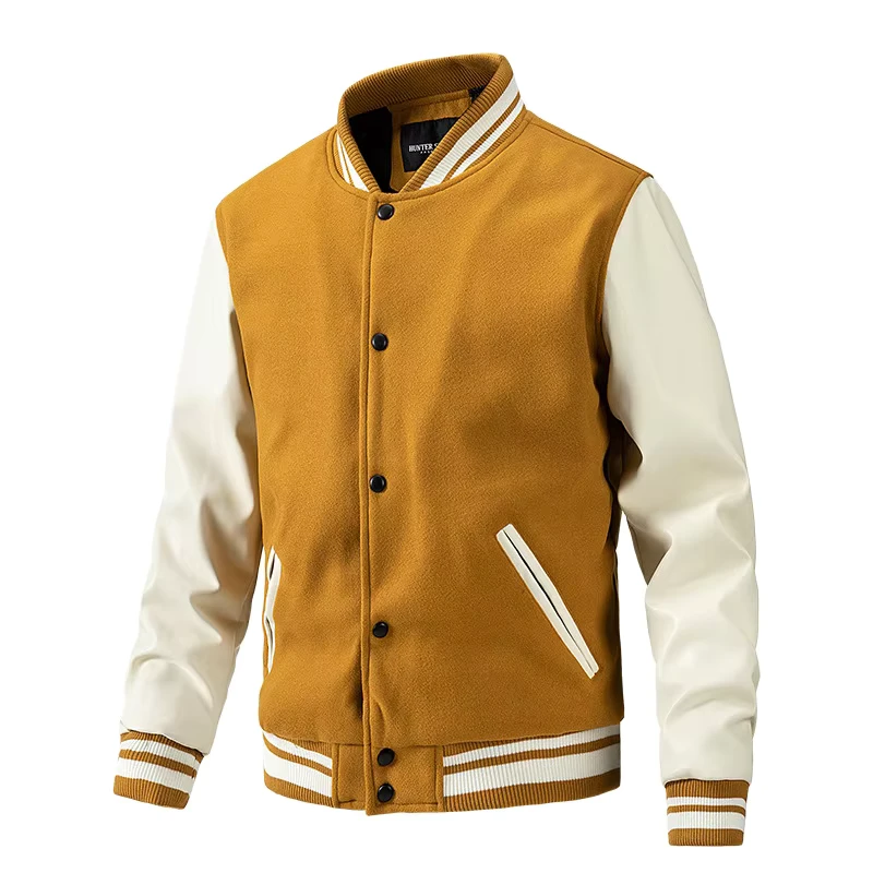 CHINEE-Custom-Printing-Jerseys-Button-Best-Jacket-Coat-Youth-PU-Leather-Sleeve-Baseball-Uniform