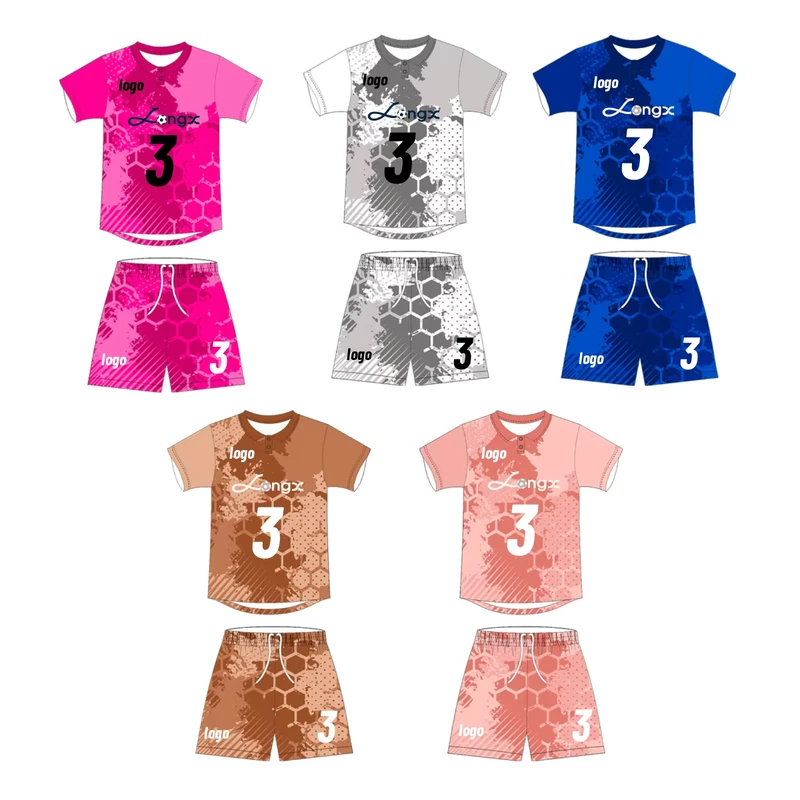 CHINEE-Custom-Soccer-Jersey-Honeycomb-Camo-Gradient-Set-Maillots-De-Football-OEM-Service-Sportswear-Available-Summer-Tracksuit
