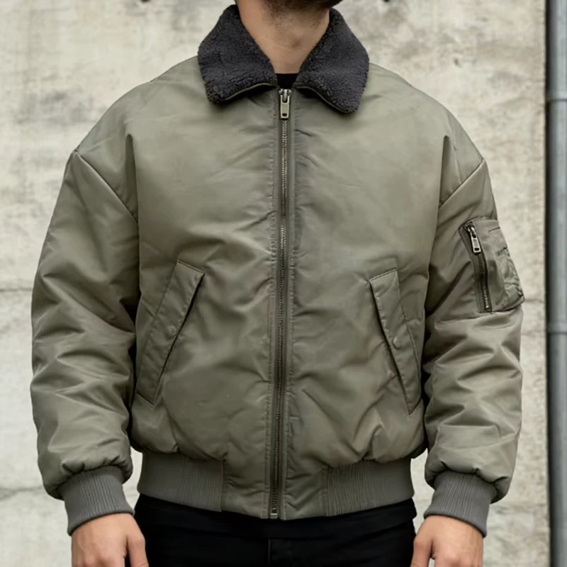 CHINEE-Custom-Winter-Thick-Windproof-Warm-Utility-Padded-Streetwear-Outwear-Fleece-Fur-Collar-Mens-Bomber-Jacket