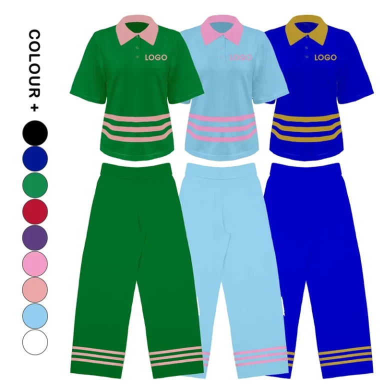 CHINEE-Custom-Women-Summer-Sweater-Set-Matching-Two-Piece-Casual-Outfits-Polo-Kint-Women-Blouse-and-Sweater-Shirt-Set-Sweater-1