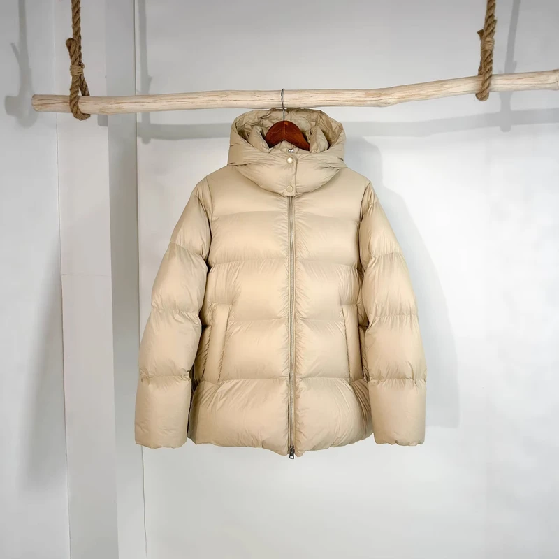 CHINEE-Custom-Womens-Regular-Bubble-Style-Winter-Windproof-Waterproof-Nylon-Shell-Thick-Hooded-Jacket-Detachable-Hat-Nine-Quarter