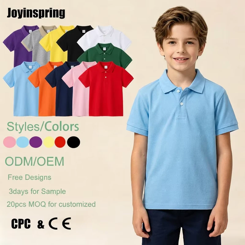 CHINEE-Customized-Formal-Childrens-Jersey-T-shirts-School-Uniforms-Boys-Girls-Solid-Summer-Clothing-Blank-Boys-Polo-Shirt