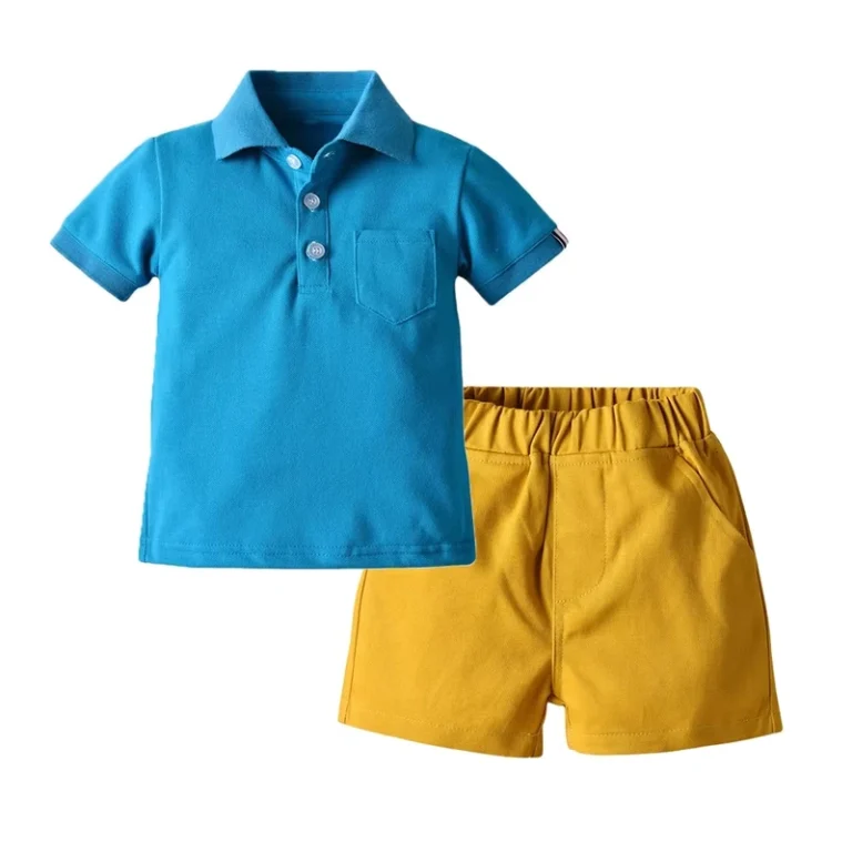CHINEE-Customized-Logo-Summer-Polo-Kids-Clothing-Set-Lapel-Casual-Boys-Polo-Shirts-Shorts-Clothing-Set-1