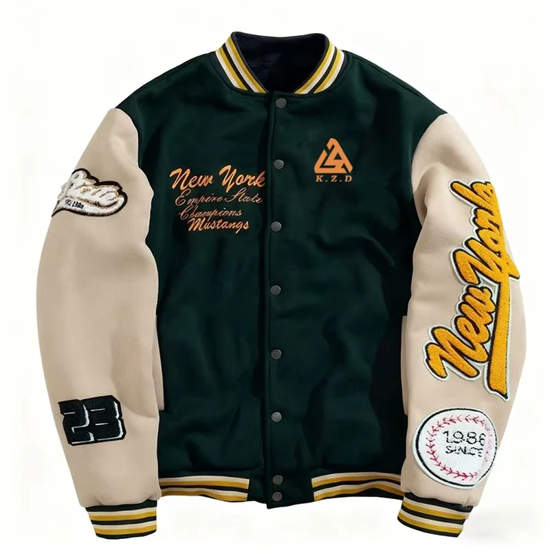 CHINEE-Factory-Corporate-Baseball-Jacket-Business-Casual-Style-with-Company-Stitched-Logo-Lightweight-for-Employee-Uniform