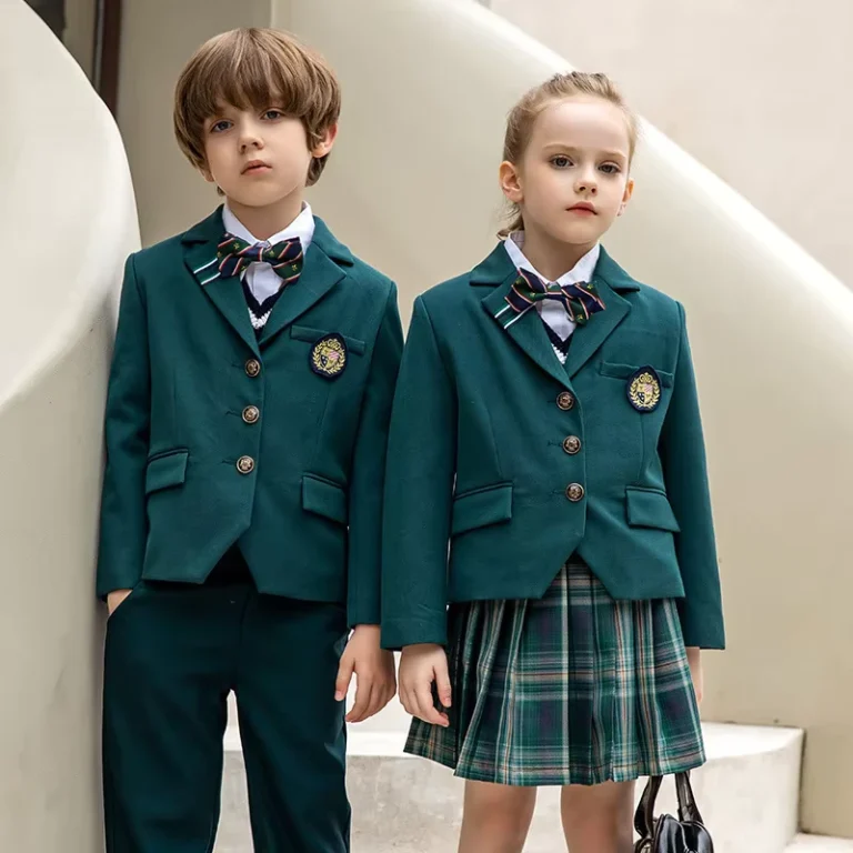 CHINEE-Factory-Custom-Made-Green-Suit-Sets-Small-Suits-School-Uniform-Outfit-Vest-Autumn-and-Winter-Class-Uniform-Plaid-Suit