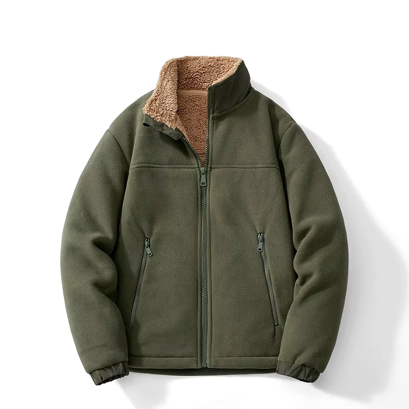 CHINEE-Factory-EU-US-Size-Suede-Jacket-Men-Work-Wear-Wind-Breaker-Rain-Waterproof-Coats-Stand-Collar-Fleece-Jackets
