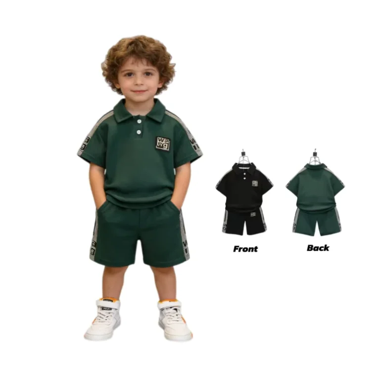 CHINEE-Fashionable-Two-Piece-Polyester-Polo-Shirt-Set-for-Boys-New-Summer-Casual-Solid-Pattern-Short-Sleeved-Childrens-Clothing