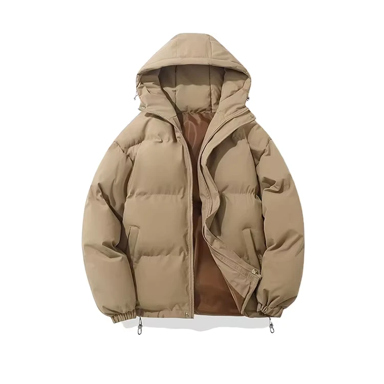 CHINEE-Finished-Canvas-Hooded-Warm-Thick-OEM-Front-Logo-Zip-Up-Reversible-Smart-Casual-Quilted-100-Polyester-Winter-Jacket