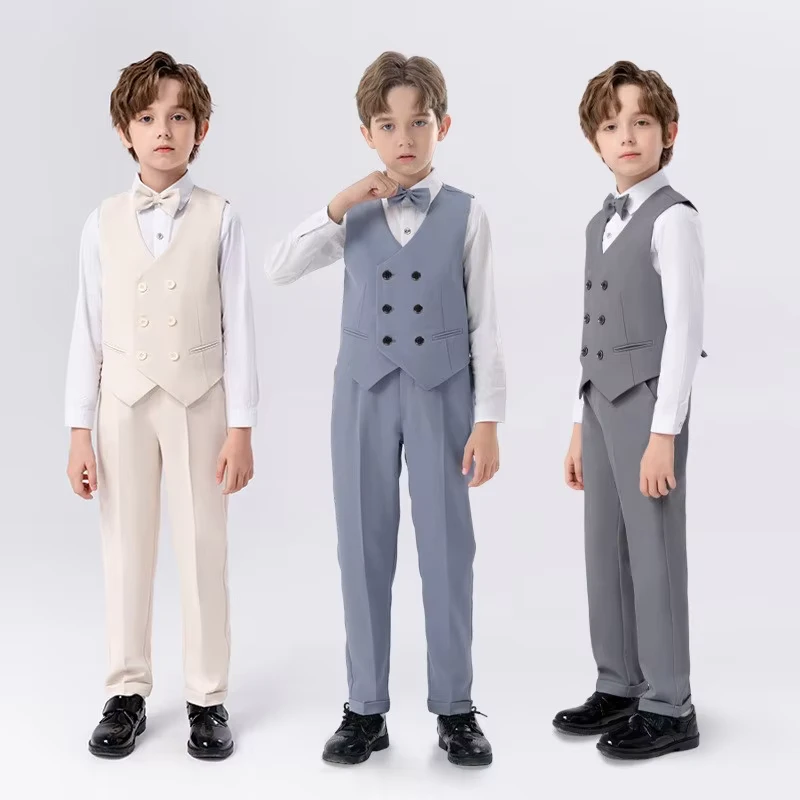 CHINEE-Formal-Plaid-Baby-Boy-Wedding-Suit-Elegant-Children-Dress-Costume-Tuxedo-Toddler-School-Uniform-Gentleman-Kid-Party-Clothes