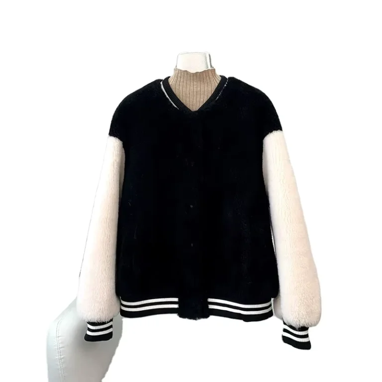 CHINEE-Girls-Sheep-Shearling-Baseball-Warm-Coats-Female-Lamb-Wool-Fur-Sporty-Jacket-Winter-Overcoat-JT3268