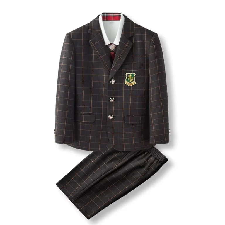 CHINEE-Green-Formal-Performance-Host-Dress-for-Childrens-School-Uniform-Sets-for-Spring