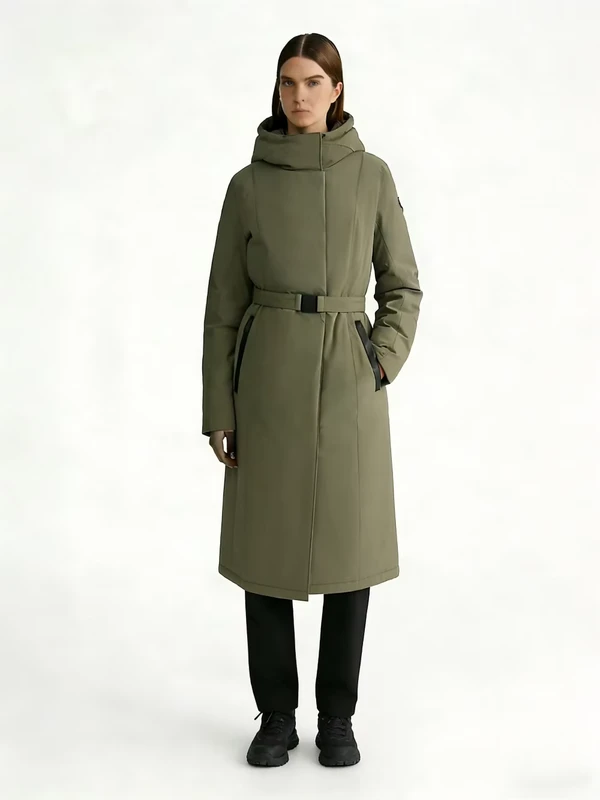 CHINEE-Green-Long-Hooded-Outdoor-Waterproof-Windproof-Puffer-Coat-High-Filling-Warm-Winter-Coat-Nylon-Lining