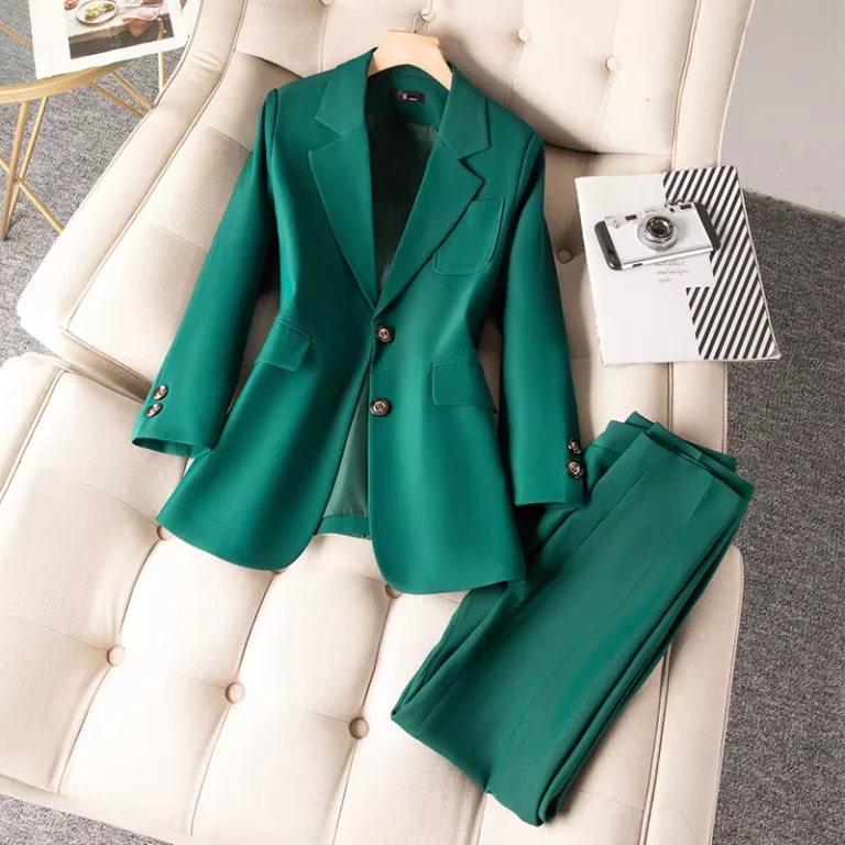 CHINEE-Green-Womens-Spring-and-Autumn-Casual-Professional-Suit