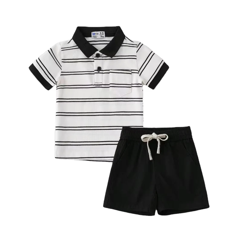 CHINEE-High-Quality-2-Piece-Boys-Clothing-Sets-Short-Sleeve-Striped-Polo-and-Plain-Shirt-Pant-Cotton-Casual-1-5-Years-1