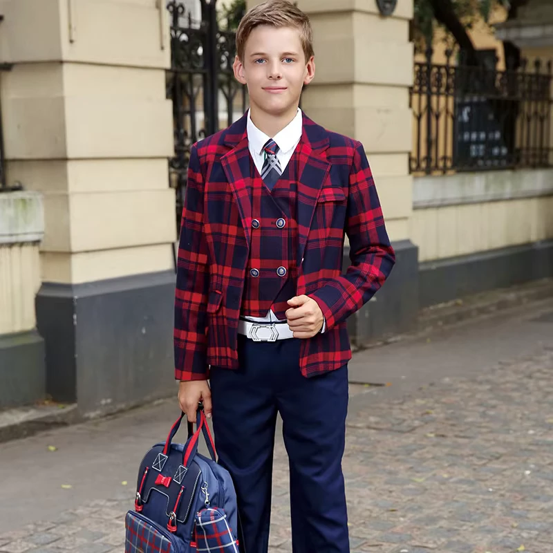 CHINEE-High-Quality-British-Style-Children-Students-Primary-School-Uniform-Suit-Boy-Girls-Blazer-Suit-1
