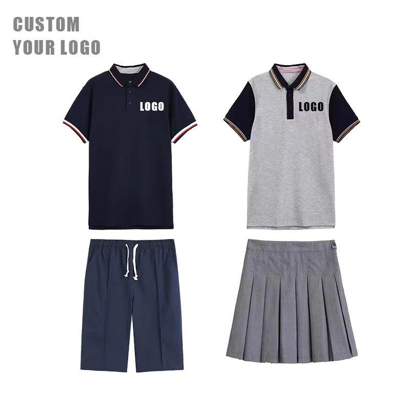CHINEE-High-Quality-Kids-Boys-Girls-T-shirtsPolo-Shirts-Blank-Simple-Set-Kids-Primary-School-Uniform-Golf-Shirts