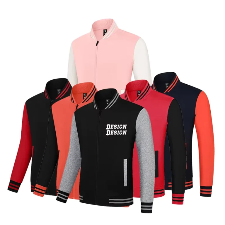 CHINEE-High-Quality-Mens-Baseball-Jackets-Sport-Uniform-Sweatshirts-with-Zipper-Matching-Color-Classic-Style-1