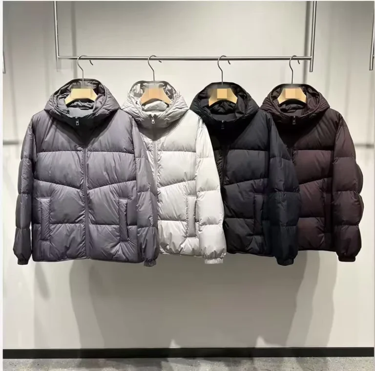 CHINEE-High-Quality-Mens-Winter-Knitted-90-Down-Regular-Hooded-Jacket-with-Shiny-Trend-Thick-Zipper-Closure-Breathable-Waterproof