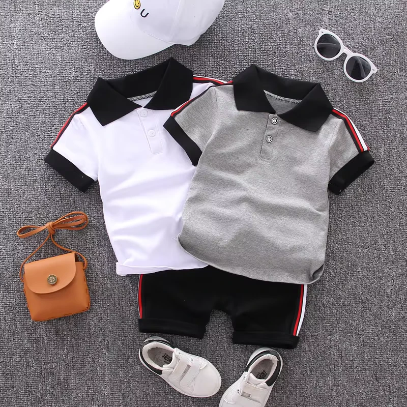 CHINEE-High-Quality-New-Children-Clothing-Suit-Summer-Short-Sleeve-Polo-Shirt-Shorts-2pcs-Knitted-Baby-Boy-Clothing-Set