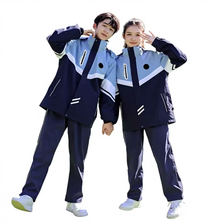CHINEE-High-School-Uniform-Autumn-Winter-Sets-Unisex-Junior-High-Students-Blue-Polyester-Fleece-added-Jacket