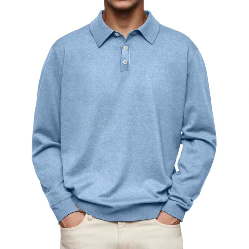 CHINEE-Hot-Autumn-and-Winter-Long-Sleeve-V-neck-Buttons-Mens-Casual-Jacket-Polo-Shirt-1