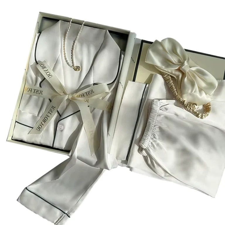 CHINEE-Ice-Silk-Pajamas-Womens-Spring-and-Autumn-Advanced-Sense-of-Long-sleeved-Solid-Color-Simple-Homewear-Suit