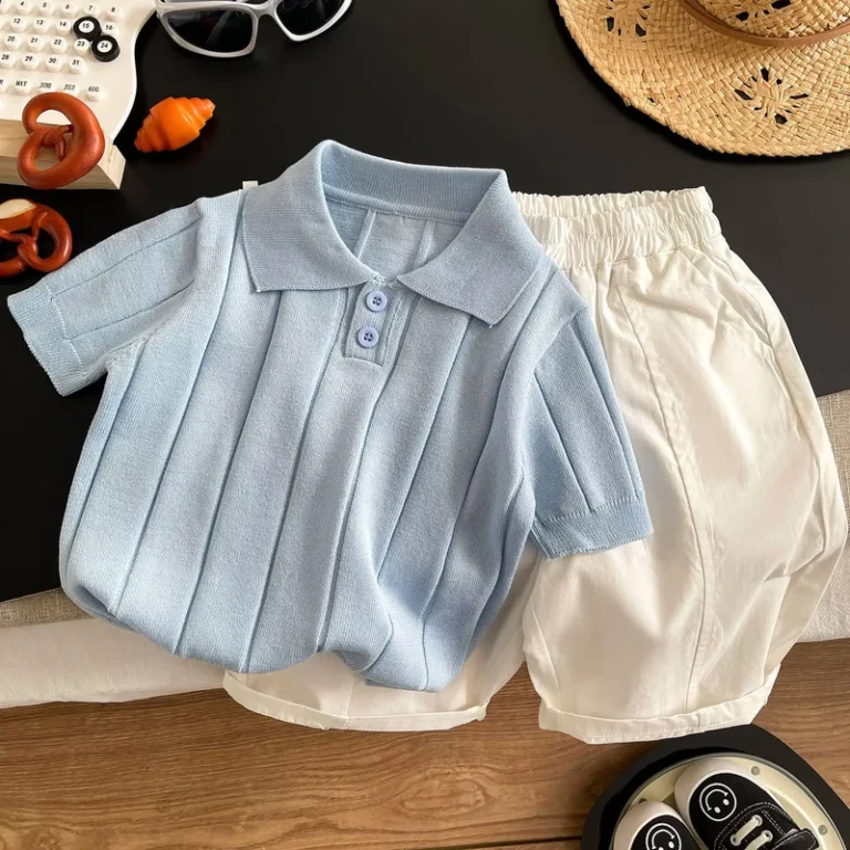 CHINEE-Ins-Popular-Summer-Kids-Fashion-Solid-Color-Polo-Shirt-and-Shorts-2-Piece-Clothing-Set-for-Baby-Boy-1