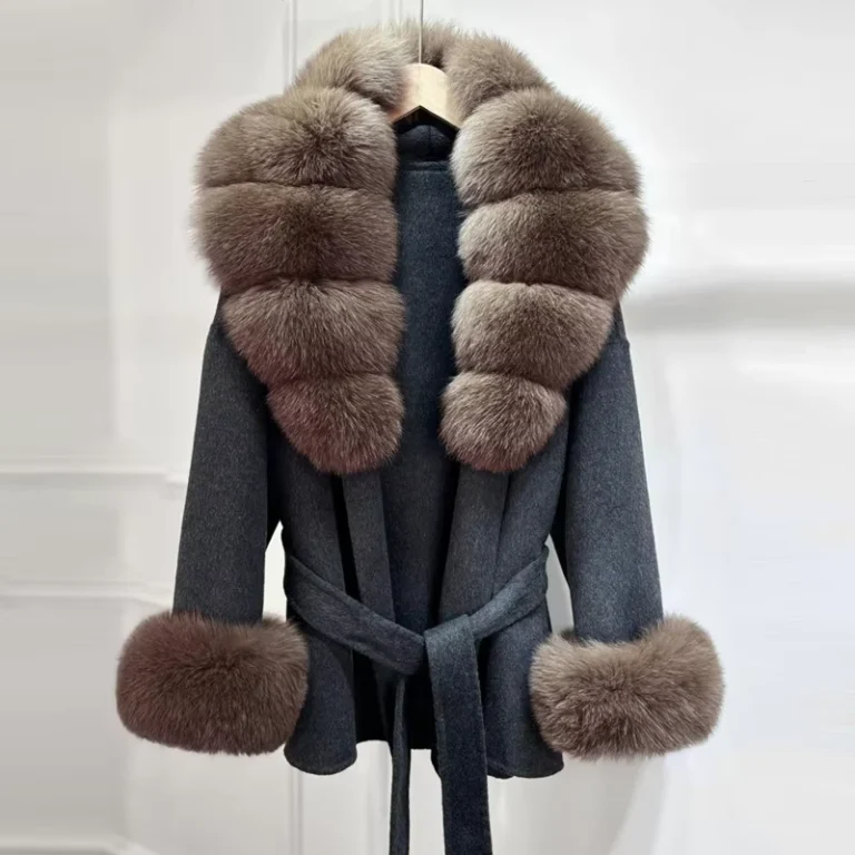 CHINEE-JANVENY-New-Winter-Women-Belt-Pockets-Loose-Short-Wool-Cashmere-Jacket-Female-Natural-Real-Fox-Fur-Cuffs-Blends-Wool-Coat