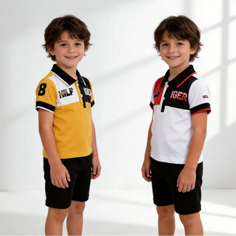 CHINEE-Kids-Boys-Clothing-Set-Classic-Cotton-Pique-Polo-Shirt-Short-Sleeve-Embroidery-Top-Collar-Preppy-Summer-School-Uniform