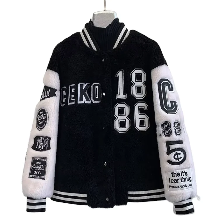 CHINEE-Lady-Girl-Sheep-Shearling-Baseball-Warm-Coats-Female-Lamb-Wool-Fur-Letter-Embroidery-Jacket-Winter-Overcoat-JT3273