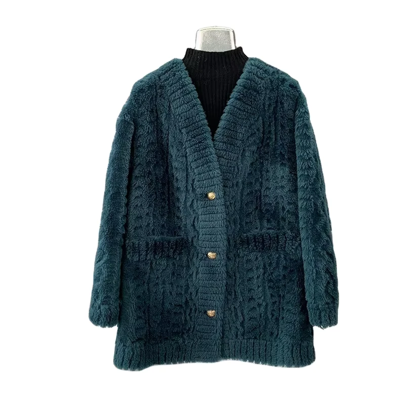 CHINEE-Lady-Women-Sheep-Shearling-Warm-Jackets-Winter-Female-Girl-Lamb-Wool-Fur-Coat-Youth-Parka-Overcoat-JT3293