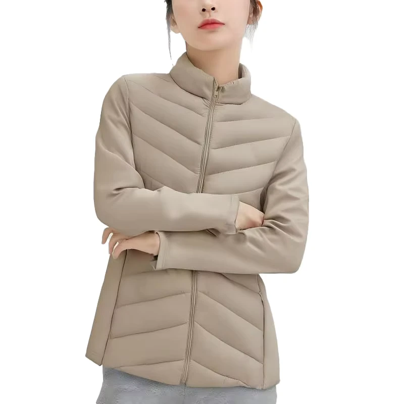 CHINEE-Lightweight-Winter-Parkas-Woven-Polyester-Waterproof-Sporty-Quilted-Stand-Collar-Top-High-Elastic-Panel-Design-Comfortable