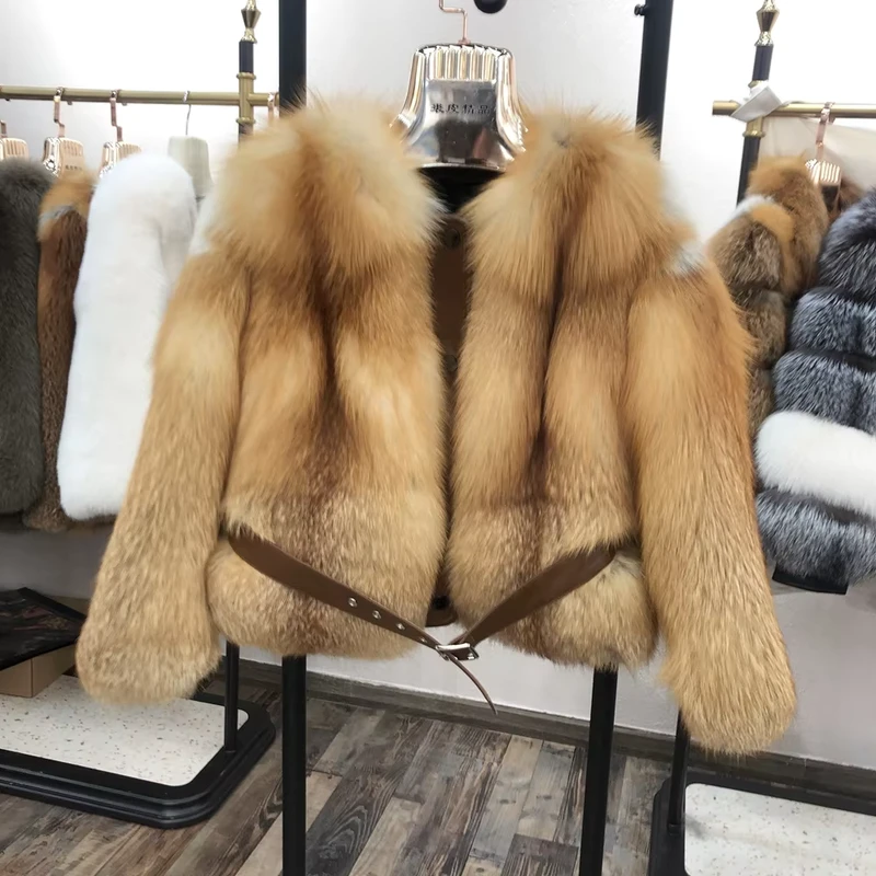 CHINEE-Locomotive-Style-Women-Red-Fox-Fur-Jacket-Fashion-Winter-Warm-Overcoats-Casual-Genuine-Knitted-Natural-Real-Fox-Fur-Coat