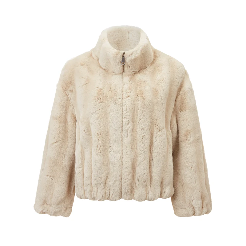 CHINEE-Luxurious-and-Elegant-Thick-Loose-Semi-collared-Zipper-Fashion-Womens-Fur-Winter-Warm-up-Coat