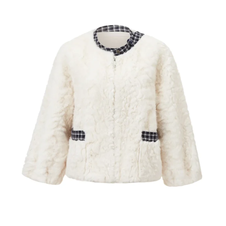 CHINEE-Luxurious-and-Elegant-Winter-Womens-Fur-Spliced-Warm-Quilted-Pocket-Decorative-Coat